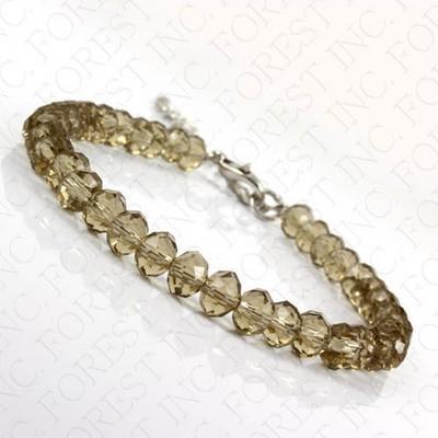 クリスタルガラス スモーキー ブレスレット6mm(GR21-6m1p)