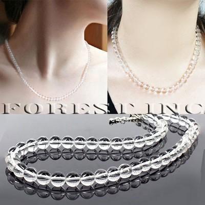 水晶 ネックレス 約12mm〔NE1-119-12mf〕