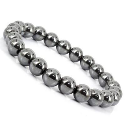ヘマタイト磁気なしブレスレット約6mm〔BE5-36-6m1p〕