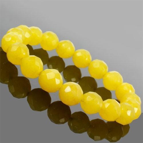 イエロージェイド カットブレスレット 4mm〔BC2-63-4m1p〕