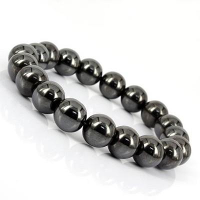 ヘマタイト磁気入りブレスレット約10mm〔BE4-55-10m1p〕