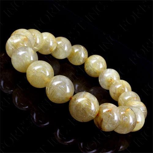 天然石 ルチルクォーツ ブレスレット 約12mm K3-72-28