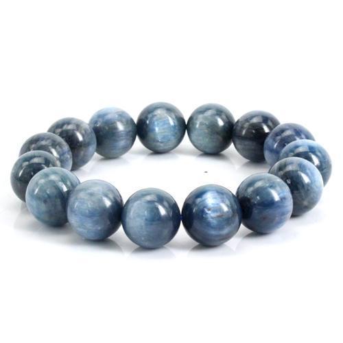 天然 カイヤナイト ブレスレット 約14mm〔li2-1〕