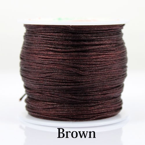 アジアンコード紐約45m×約1mm (ブラウン) 〔G1-97-Brown〕【メール便不可】