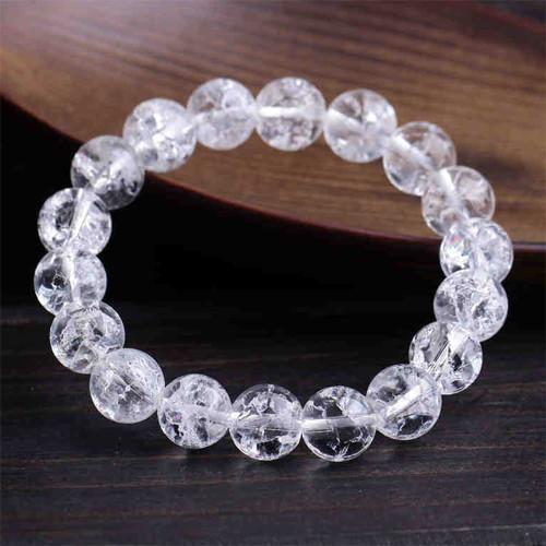 天然石クラック水晶ブレスレット約10mm〔BE4-146-10m1p〕