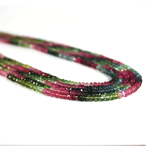 天然石 一連 トルマリンボタンカット 約3x2mm(C3-74)