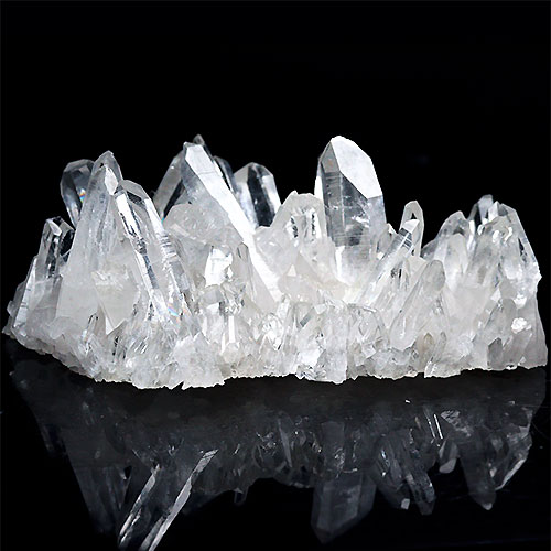 〔D123-3〕極上品 アーカンソー州産 水晶 クラスターARKANSAS CRYSTAL ギャランティーカード付