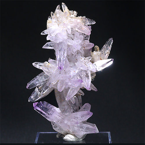 〔D129-4〕ベラクルスアメジスト Veracruz Amethyst レピドクロサイト入り クラスター メキシコ産 鉱物原石【メール便不可】