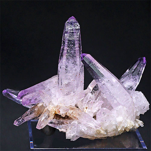 〔D129-5〕ベラクルスアメジスト Veracruz Amethyst レピドクロサイト入り クラスター メキシコ産 鉱物原石【メール便不可】