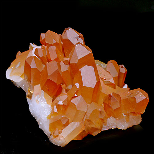 〔D133-10〕コリント産 タンジェリンクォーツ クラスター マンダリンクォーツ Tanjerine Quartz 蜜柑水晶【メール便不可】
