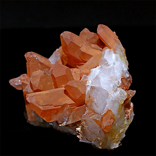 〔D133-12〕コリント産 タンジェリンクォーツ クラスター マンダリンクォーツ Tanjerine Quartz 蜜柑水晶【メール便不可】