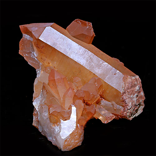 〔D133-15〕コリント産 タンジェリンクォーツ クラスター マンダリンクォーツ Tanjerine Quartz 蜜柑水晶【メール便不可】