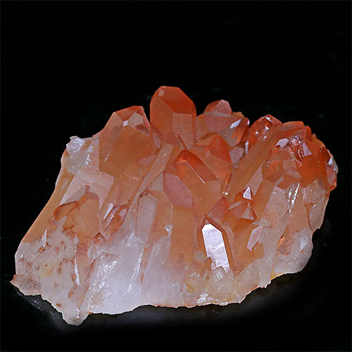 〔D133-18〕コリント産 タンジェリンクォーツ クラスター マンダリンクォーツ Tanjerine Quartz 蜜柑水晶【メール便不可】
