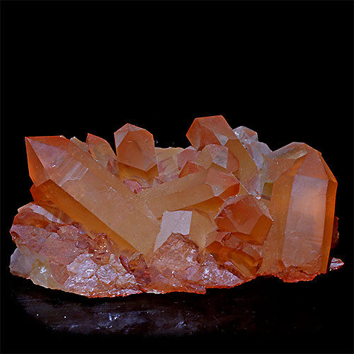 〔D133-2〕コリント産 タンジェリンクォーツ クラスター マンダリンクォーツ Tanjerine Quartz 蜜柑水晶【メール便不可】