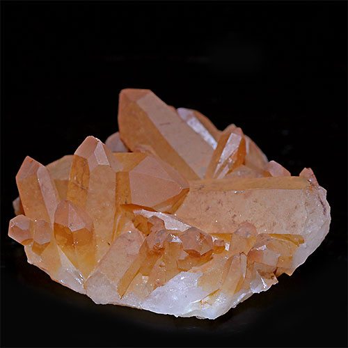 〔D133-20〕コリント産 タンジェリンクォーツ クラスター マンダリンクォーツ Tanjerine Quartz 蜜柑水晶【メール便不可】
