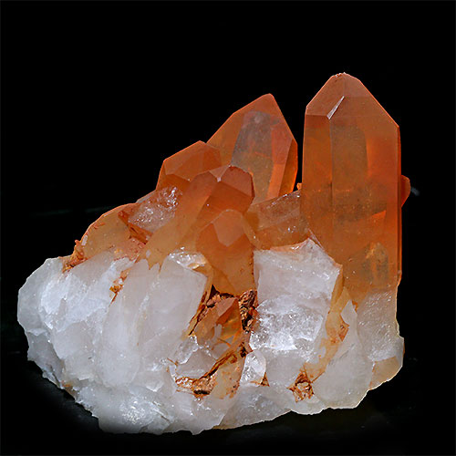 〔D133-21〕コリント産 タンジェリンクォーツ クラスター マンダリンクォーツ Tanjerine Quartz 蜜柑水晶【メール便不可】