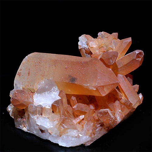 〔D133-25〕コリント産 タンジェリンクォーツ クラスター マンダリンクォーツ Tanjerine Quartz 蜜柑水晶【メール便不可】