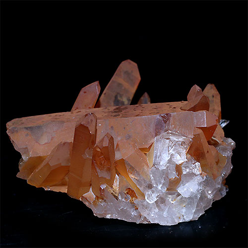 〔D133-26〕コリント産 タンジェリンクォーツ クラスター マンダリンクォーツ Tanjerine Quartz 蜜柑水晶【メール便不可】
