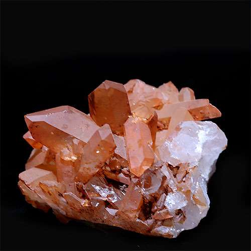 〔D133-28〕コリント産 タンジェリンクォーツ クラスター マンダリンクォーツ Tanjerine Quartz 蜜柑水晶【メール便不可】