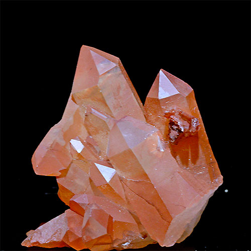 〔D133-29〕コリント産 タンジェリンクォーツ クラスター マンダリンクォーツ Tanjerine Quartz 蜜柑水晶【メール便不可】