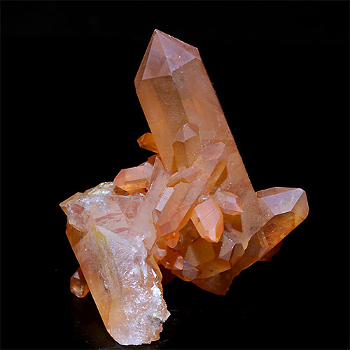 〔D133-30〕コリント産 タンジェリンクォーツ クラスター マンダリンクォーツ Tanjerine Quartz 蜜柑水晶【メール便不可】
