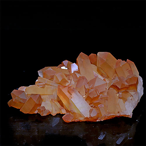 〔D133-4〕コリント産 タンジェリンクォーツ クラスター マンダリンクォーツ Tanjerine Quartz 蜜柑水晶【メール便不可】