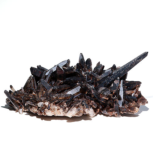 〔D413-6〕山東省産 モリオン Morion (黒水晶)クラスター 原石置物【FOREST 天然石 パワーストーン】【メール便不可】