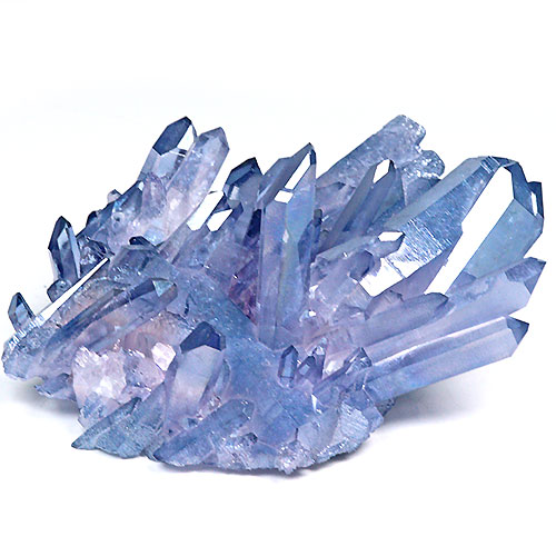 〔D420-4〕極上品 アーカンソー州産 ブルーオーラ クラスター クォーツ ARKANSAS CRYSTAL ギャランティーカード付【メール便不可】