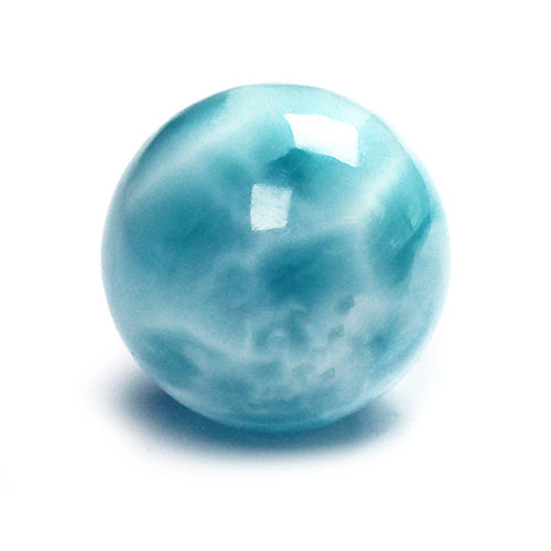 〔D424-3〕高品質 ドミニカ産 ラリマー 丸玉 スフィア 置物 約17mm【FOREST 天然石 パワーストーン】