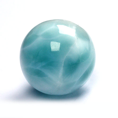 〔D424-6〕高品質 ドミニカ産 ラリマー 丸玉 スフィア 置物 約23mm【FOREST 天然石 パワーストーン】