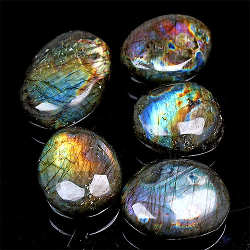 〔D429-1〕ラブラドライト1個 マグネット Labradorite マダガスカル産 原石【ランダム発送】