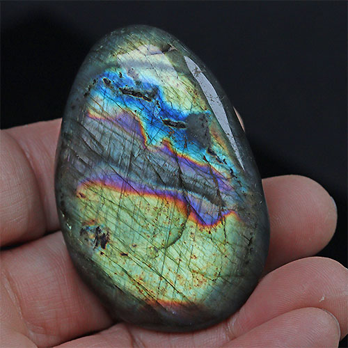 〔D430-10〕ラブラドライト1個 マグネット Labradorite マダガスカル産 原石