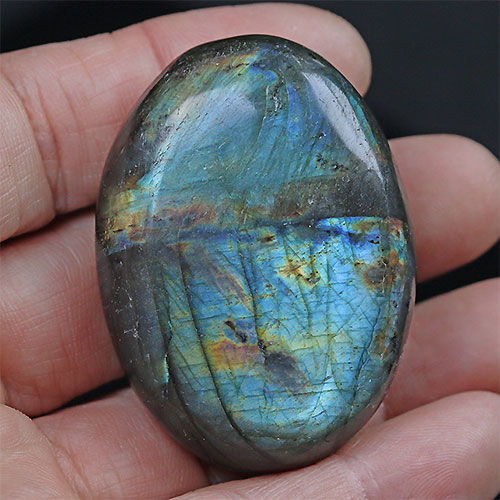 〔D430-11〕ラブラドライト1個 マグネット Labradorite マダガスカル産 原石