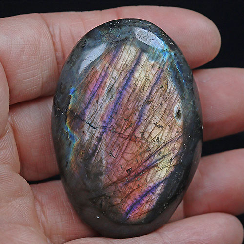 〔D430-2〕ラブラドライト1個 マグネット Labradorite マダガスカル産 原石