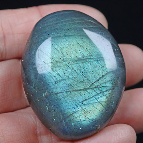 〔D430-4〕ラブラドライト1個 マグネット Labradorite マダガスカル産 原石