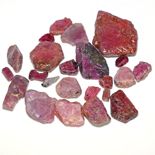 〔D434-10〕お買い得 約60g マダガスカル産 ルビー スライス Ruby 紅玉 原石 結晶