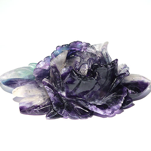 〔D441-3〕約18x10cm フローライト 花 フラワー 蛍石 置物 Fluorite【メール便不可】