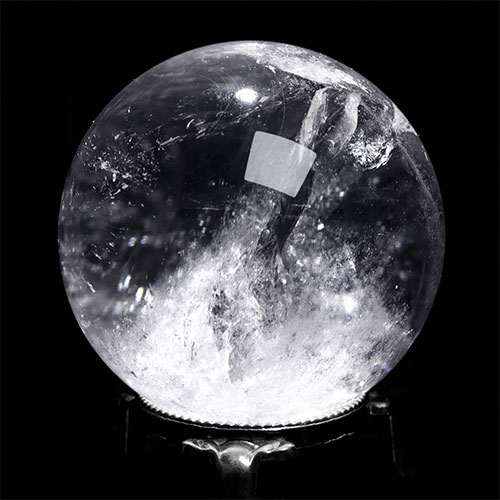 〔D447-1〕約67mm ブラジル ミナスジェライス州 天然水晶 天然クォーツ スフィア 水晶  丸玉 1個【メール便不可】
