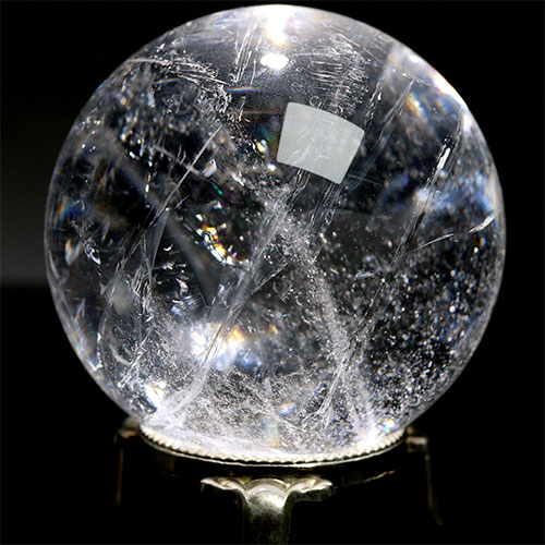 〔D447-3〕約68mm ブラジル ミナスジェライス州 天然水晶 天然クォーツ スフィア 水晶  丸玉 1個【メール便不可】
