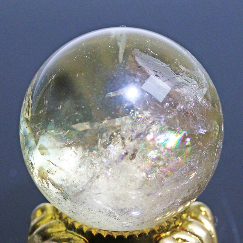 FOREST-STONE / 〔D471-37〕約32mm シトリン スフィア Citrine 丸玉 黄