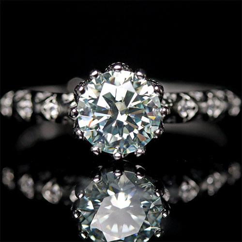〔J105-155〕1ct モアサナイト sv925 リング 指輪 moissanite