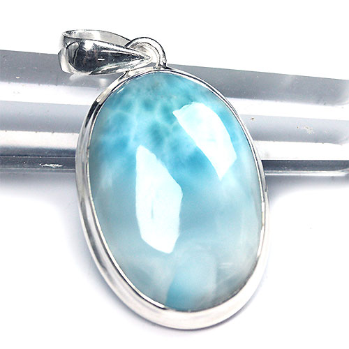 〔J302-18〕ドミニカ産 ラリマー silver925 ペンダントトップ larimar ブルーペクトライト SV925
