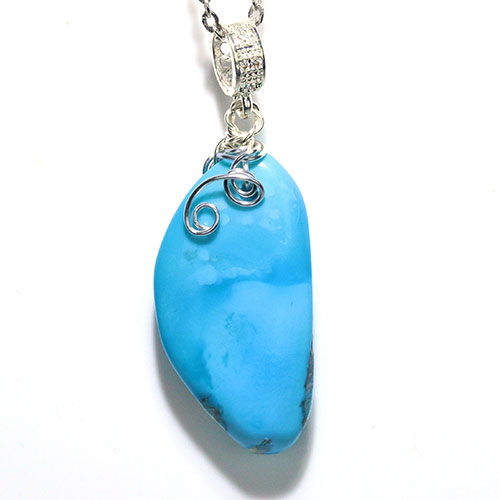 〔J365-7〕アリゾナ スリーピングビューティーターコイズ ペンダント Sleeping Beauty Turquoise