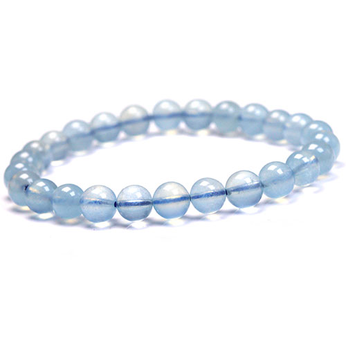 〔K1386〕約8mm Aquamarine アクアマリン ブレスレット【FOREST 天然石 パワーストーン】