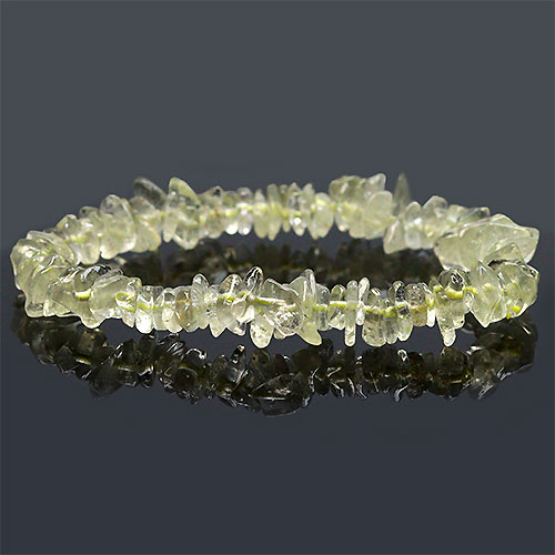 〔K1412〕リビアングラス 隕石 さざれ Libyan desert glass ブレスレット 【FOREST 天然石 パワーストーン】