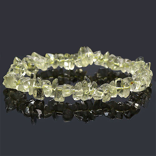 〔K1413〕リビアングラス 隕石 さざれ Libyan desert glass ブレスレット 【FOREST 天然石 パワーストーン】
