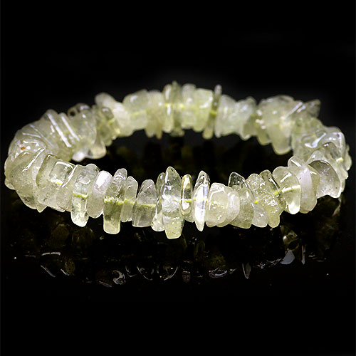 〔K1417〕リビアングラス 隕石 さざれ Libyan desert glass ブレスレット 【FOREST 天然石 パワーストーン】