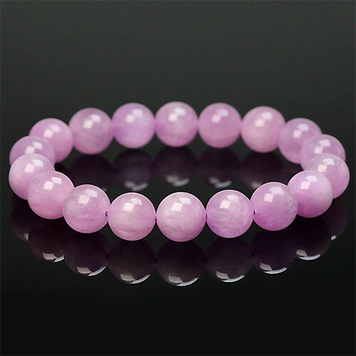 〔K1676-9m〕9mmお買い得 クンツァイト ブレスレット Kunzite リチア輝石【FOREST 天然石 パワーストーン】