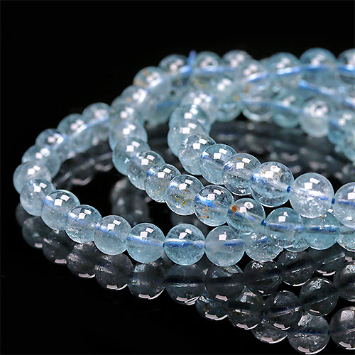 〔K1729〕約6.8-7mm ブルートパーズ ブレスレット Topaz 黄玉【ランダム発送】【FOREST 天然石 パワーストーン】
