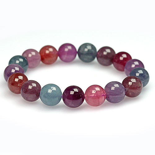 〔K1763-1〕大玉レア 約12mm マルチカラースピネル Spinel ブレスレット【FOREST 天然石 パワーストーン】